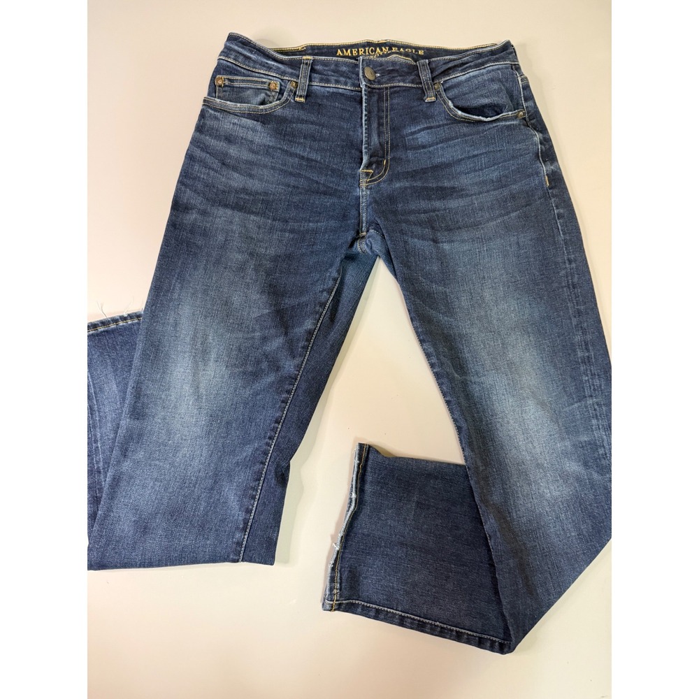 American Eagle Extreme Flex Dark Wash Slim Jeans Mens 32x30 Blue Stretch Denim